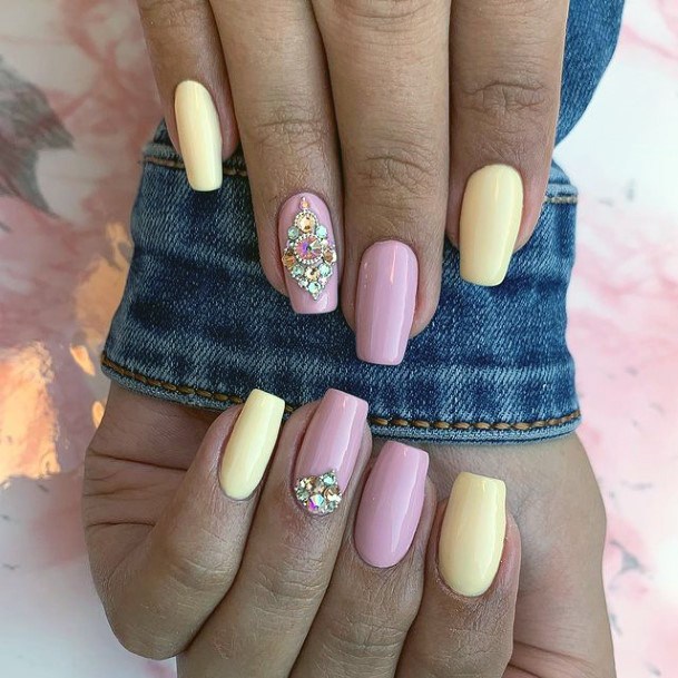 Womens Cool Crystals Nail Ideas