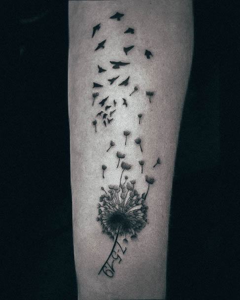 Womens Cool Dandelion Tattoo Ideas