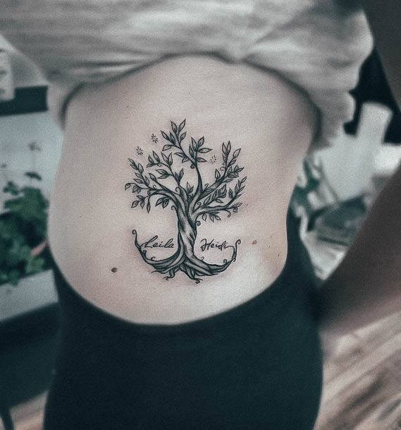 Womens Cool Family Tree Tattoo Ideas