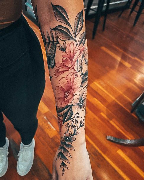 Womens Cool Forearm Sleeve Tattoo Ideas