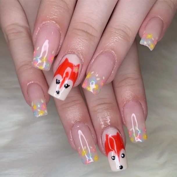 Womens Cool Fox Nail Ideas