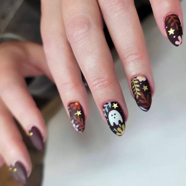 Womens Cool Ghost Nail Ideas