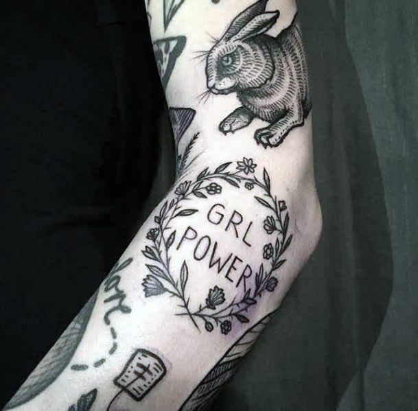Womens Cool Girl Power Tattoo Ideas