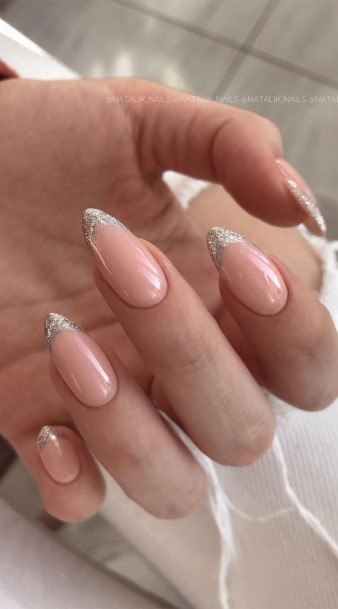 Womens Cool Glitter French Tip Nail Ideas