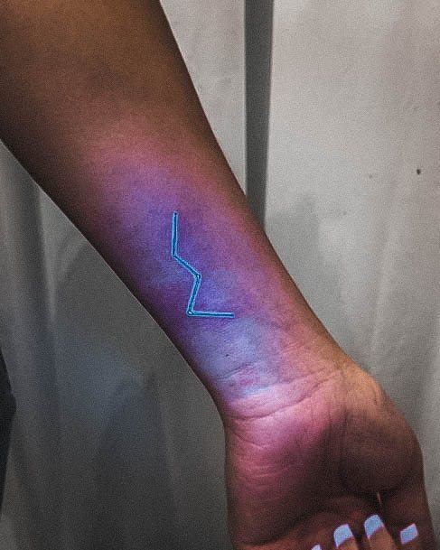 Womens Cool Glow In The Dark Tattoo Ideas Uv Ink Forearm Lines