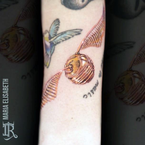 Womens Cool Golden Snitch Tattoo Ideas