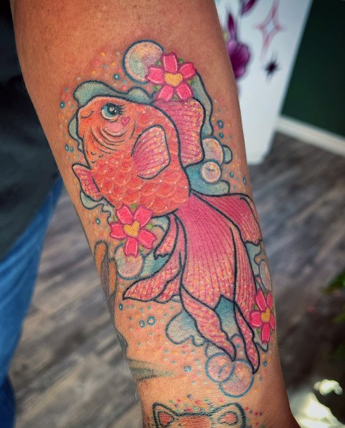 Womens Cool Goldfish Tattoo Ideas