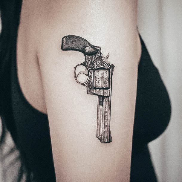 Womens Cool Gun Tattoo Ideas