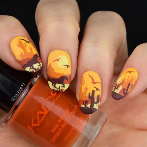 Womens Cool Landscape Nail Ideas