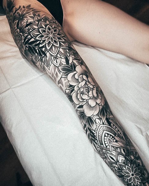 Womens Cool Leg Sleeve Tattoo Ideas