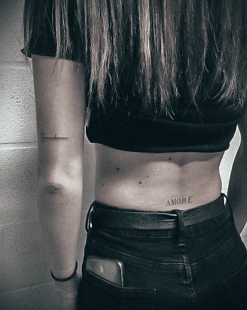 Womens Cool Lettering Tattoo Ideas