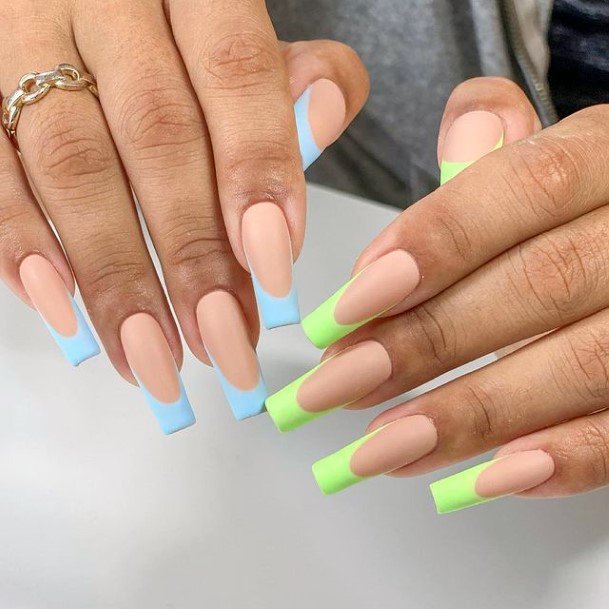 Womens Cool Light Green Nail Ideas