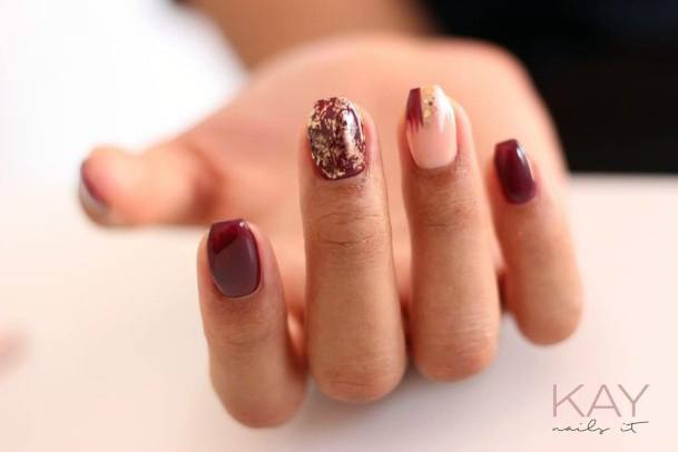 Womens Cool Maroon Nail Ideas