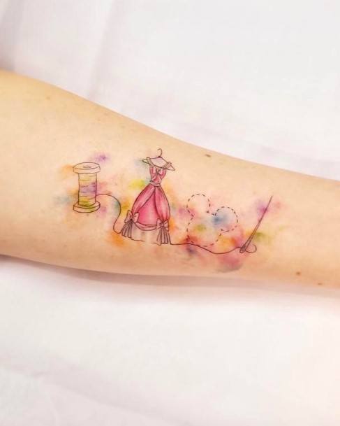 Womens Cool Needle And Thread Tattoo Ideas