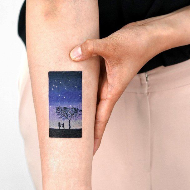 Womens Cool Night Sky Tattoo Ideas