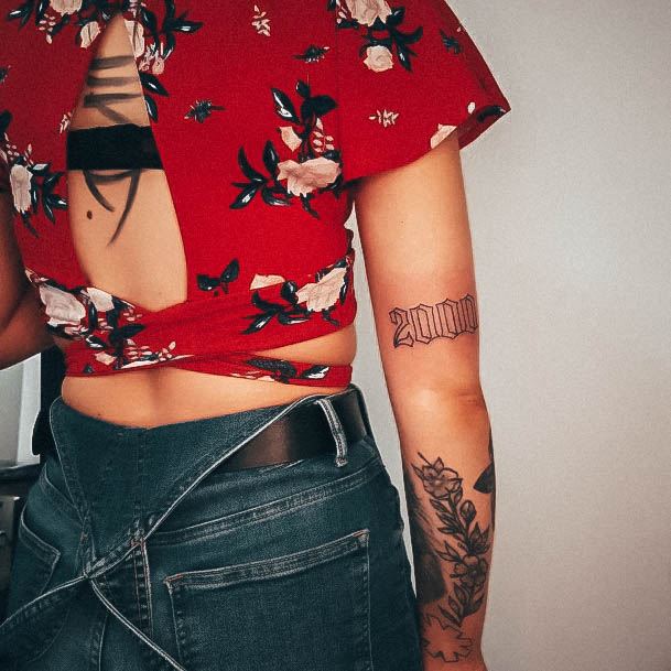 Womens Cool Number Tattoo Ideas