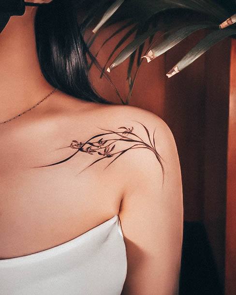 Womens Cool Orchid Tattoo Ideas