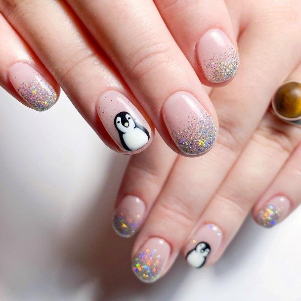 Womens Cool Penguin Nail Ideas