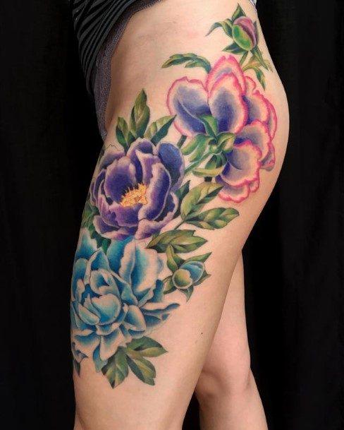 Womens Cool Peony Tattoo Ideas