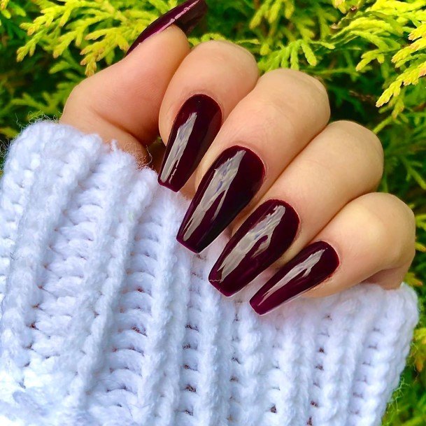 Womens Cool Plum Nail Ideas