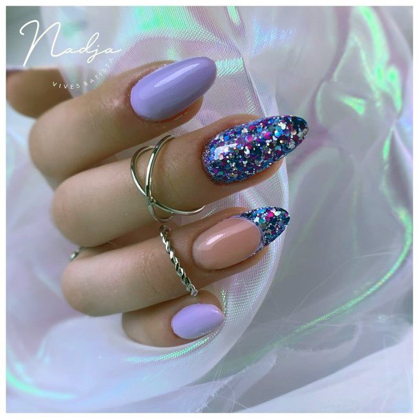 Womens Cool Purple Dress Nail Ideas