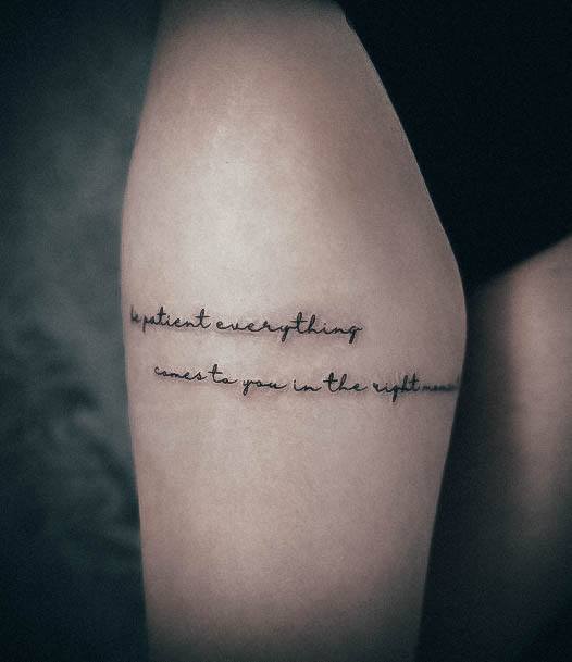 Womens Cool Quote Tattoo Ideas