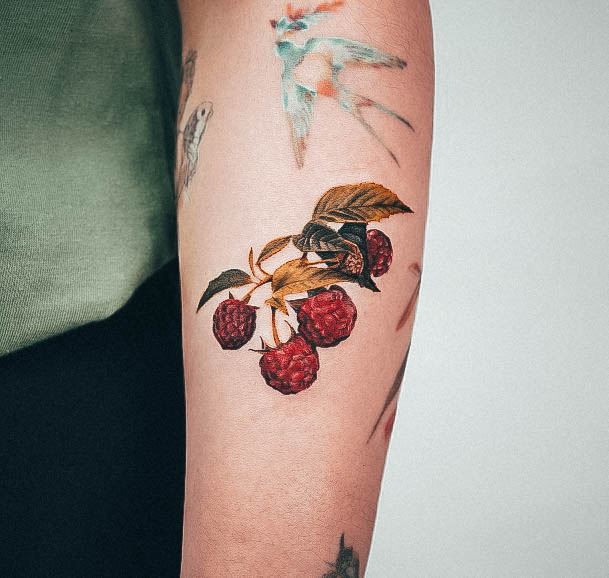 Womens Cool Raspberry Tattoo Ideas