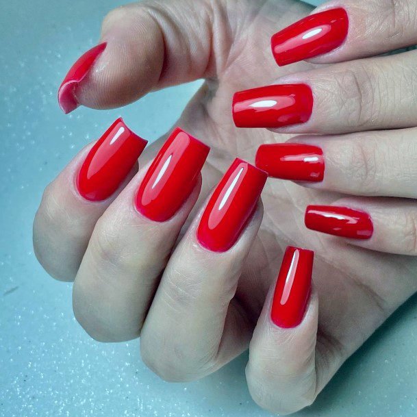 Womens Cool Red Dress Nail Ideas