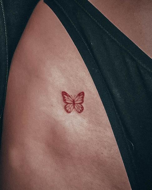 Womens Cool Red Ink Tattoo Ideas