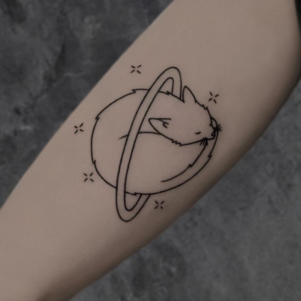 Womens Cool Saturn Tattoo Ideas