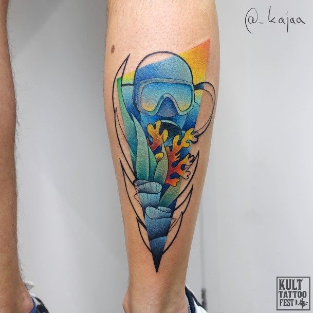 Womens Cool Scuba Diving Tattoo Ideas