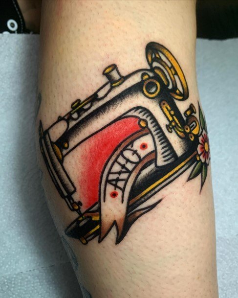 Womens Cool Sewing Machine Tattoo Ideas