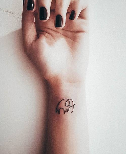 Womens Cool Small Elephant Tattoo Ideas