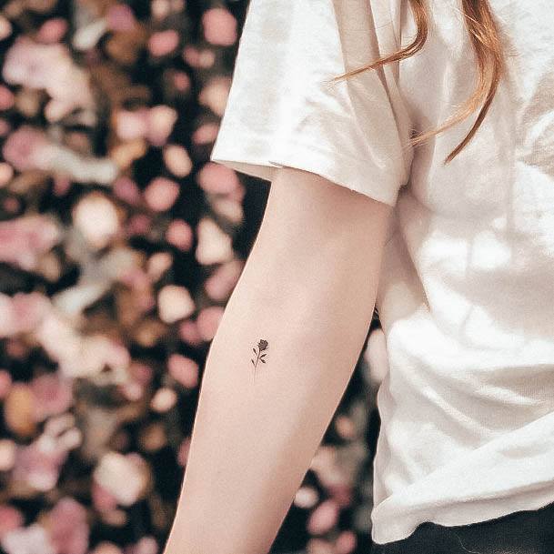 Womens Cool Small Rose Tattoo Ideas