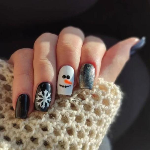 Womens Cool Snowman Nail Ideas