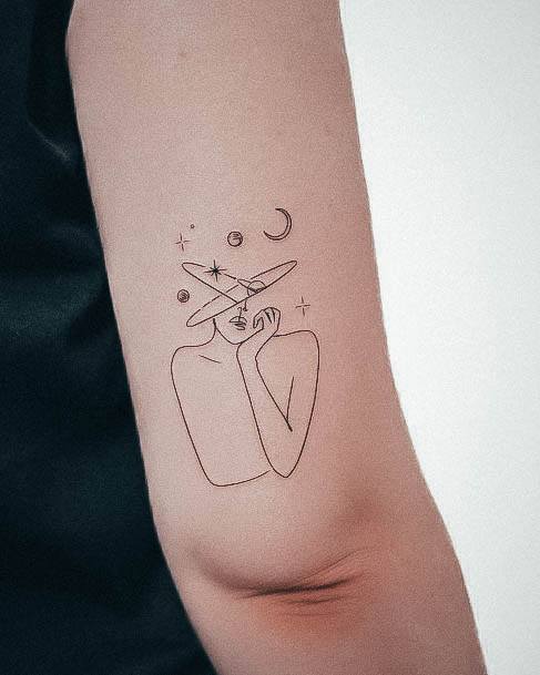 Womens Cool Space Tattoo Ideas