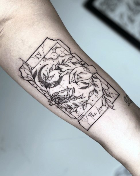 Womens Cool Tarot Card Tattoo Ideas