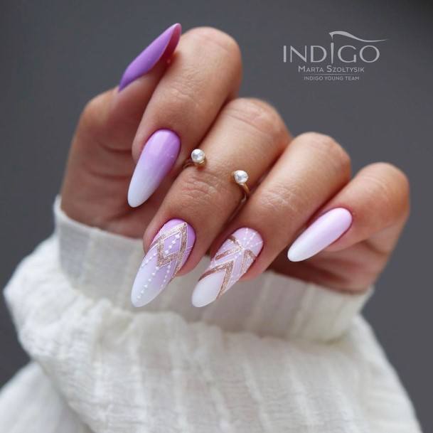 Womens Cool Violet Nail Ideas