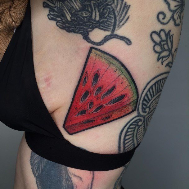 Womens Cool Watermelon Tattoo Ideas