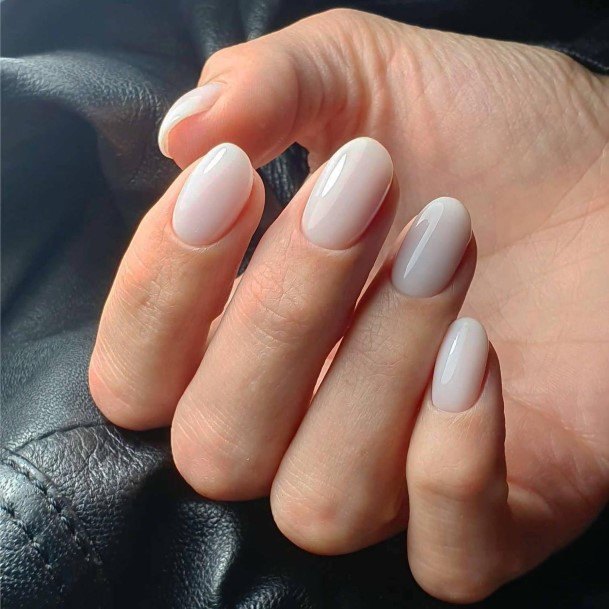 Womens Cool White And Nude Nail Ideas