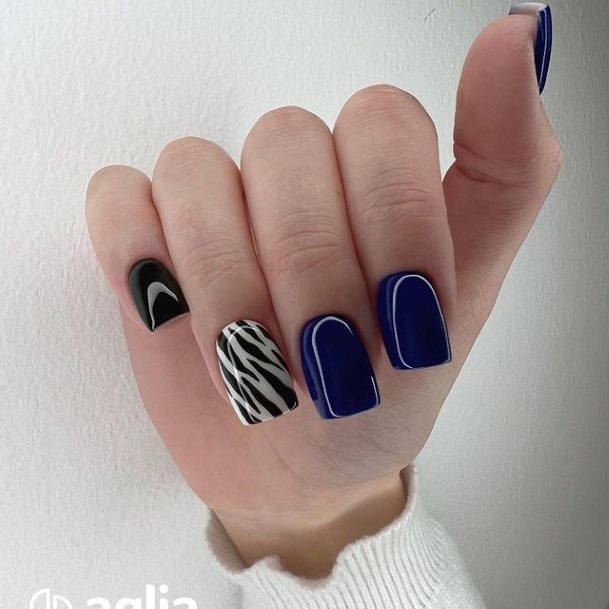 Womens Cool White And Purple Nail Ideas