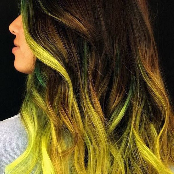 Womens Cool Yellow Ombre Hairstyles Ideas