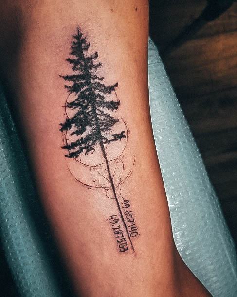 Womens Coordinates Tattoos