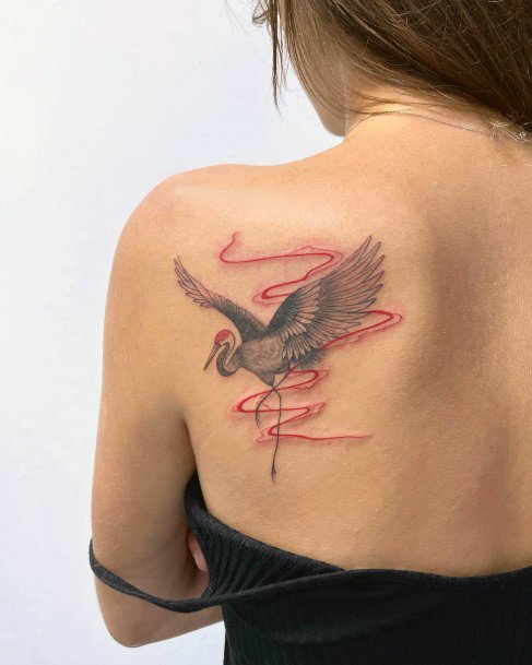 Womens Crane Tattoo Ideas