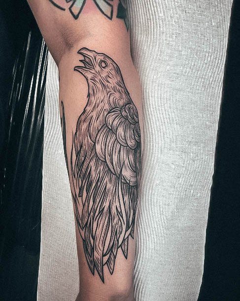 Womens Crow Super Tattoo Designs