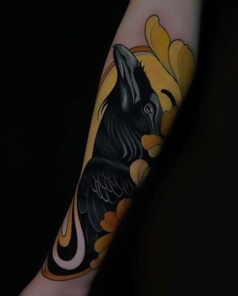 Womens Crow Tattoos