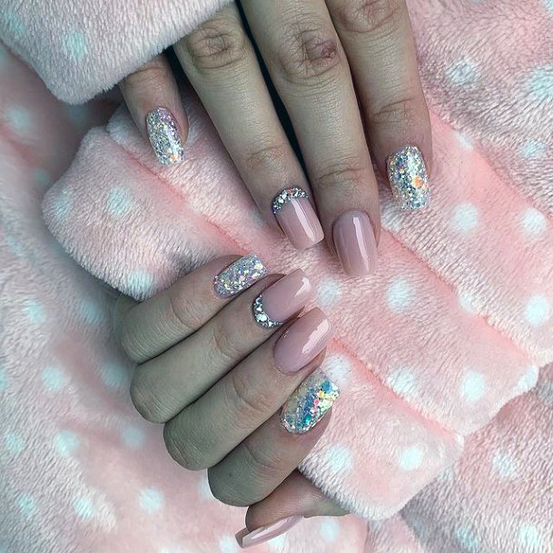 Womens Crystals Nail Ideas