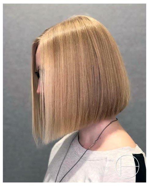 Womens Cute Light Blonde Lob Longer In The Back