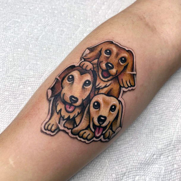 Womens Dachshund Tattoo Design Ideas