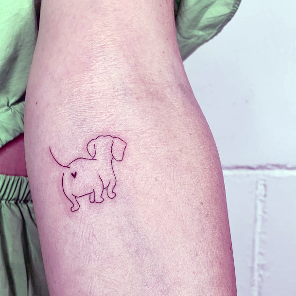 Womens Dachshund Tattoo Ideas